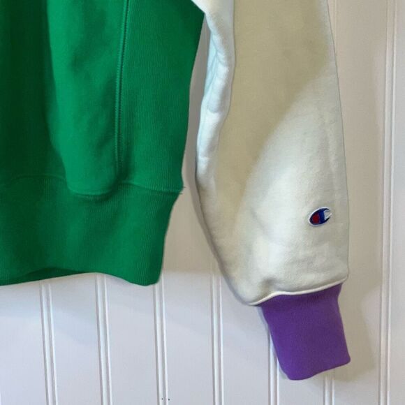 Champion Reverse Weave Callout Oversized Color Block Sweatshirt Size Xsmall - Picture 5 of 12